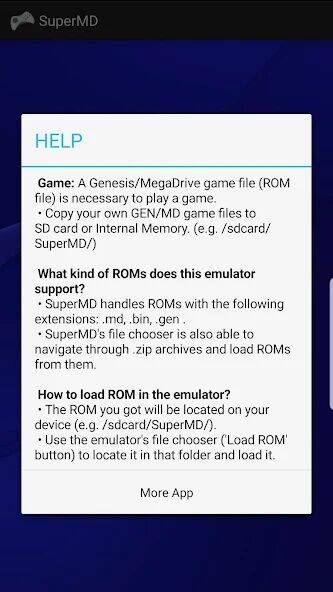 Скачать взломанную SuperMD (MD/GEN Emulator) [Бесплатные покупки] MOD apk на Андроид