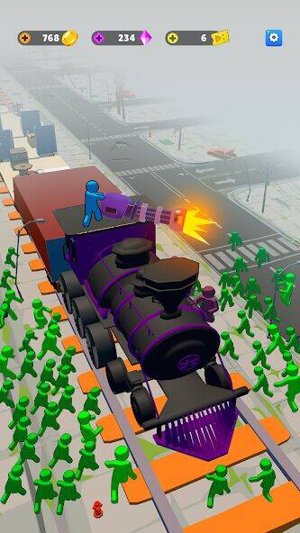 Скачать взломанную Train Defense: Зомби Игра [Много монет] MOD apk на Андроид