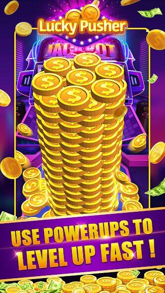 Скачать взломанную Lucky Cash Pusher Coin Games [Много монет] MOD apk на Андроид
