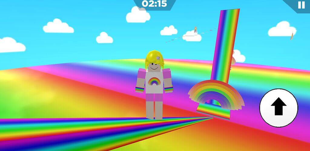 Скачать взломанную Rainbow Parkour sweet Girl [Бесплатные покупки] MOD apk на Андроид