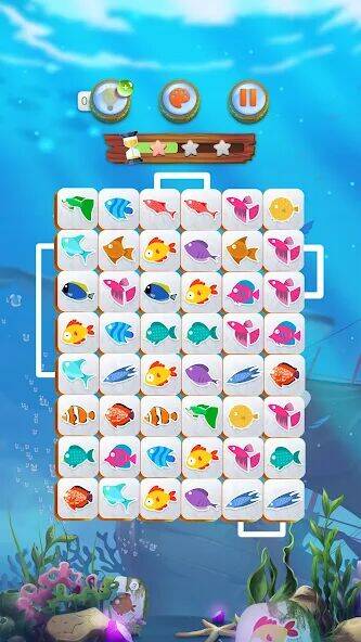 Скачать взломанную Mahjong Connect Fish World [Бесплатные покупки] MOD apk на Андроид