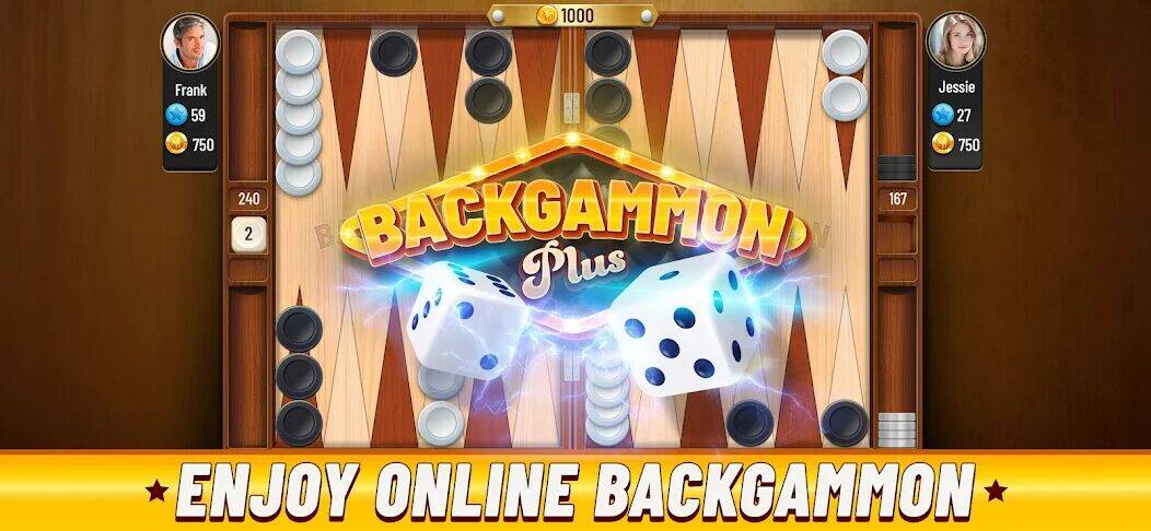 Скачать взломанную Backgammon Plus - Board Game [Много денег] MOD apk на Андроид