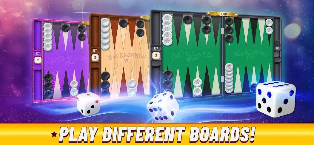 Скачать взломанную Backgammon Plus - Board Game [Много денег] MOD apk на Андроид