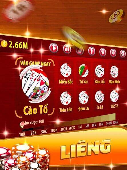 Скачать взломанную Liêng - Lieng [Много монет] MOD apk на Андроид
