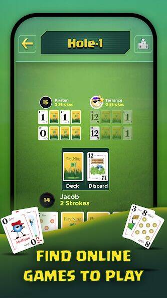 Скачать взломанную Play Nine: Golf Card Game [Бесплатные покупки] MOD apk на Андроид