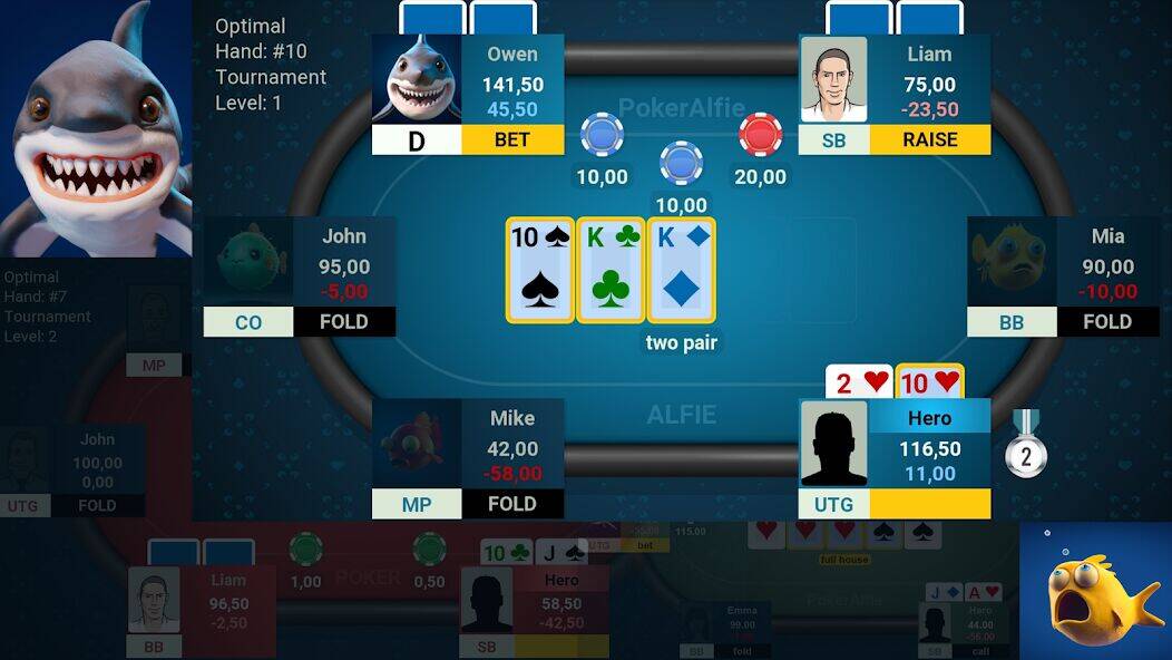 Скачать взломанную Offline Poker AI - PokerAlfie [Много монет] MOD apk на Андроид