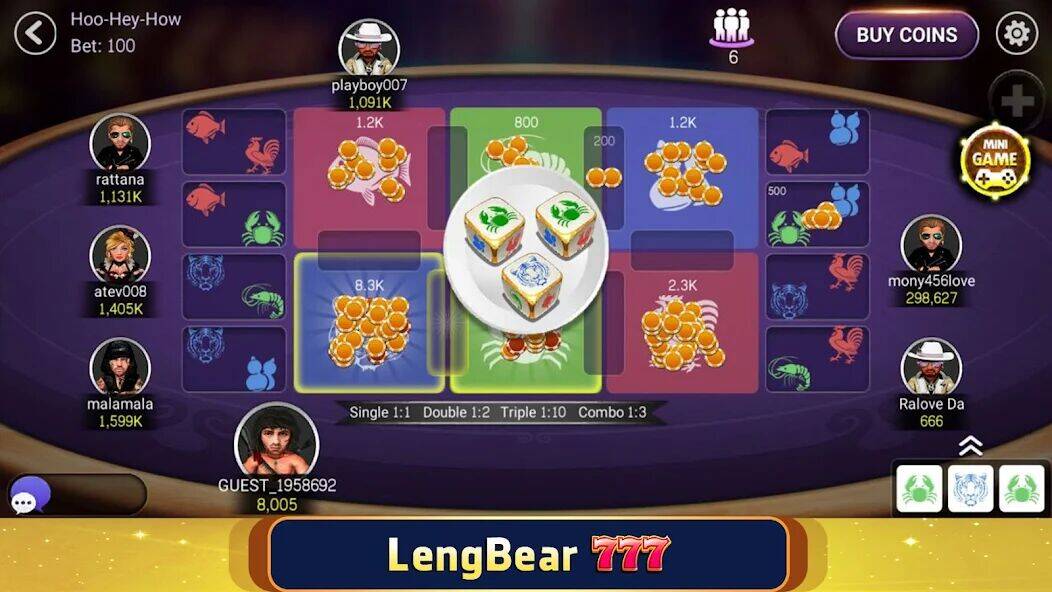 Скачать взломанную LengBear 777 - Khmer Games [Много денег] MOD apk на Андроид