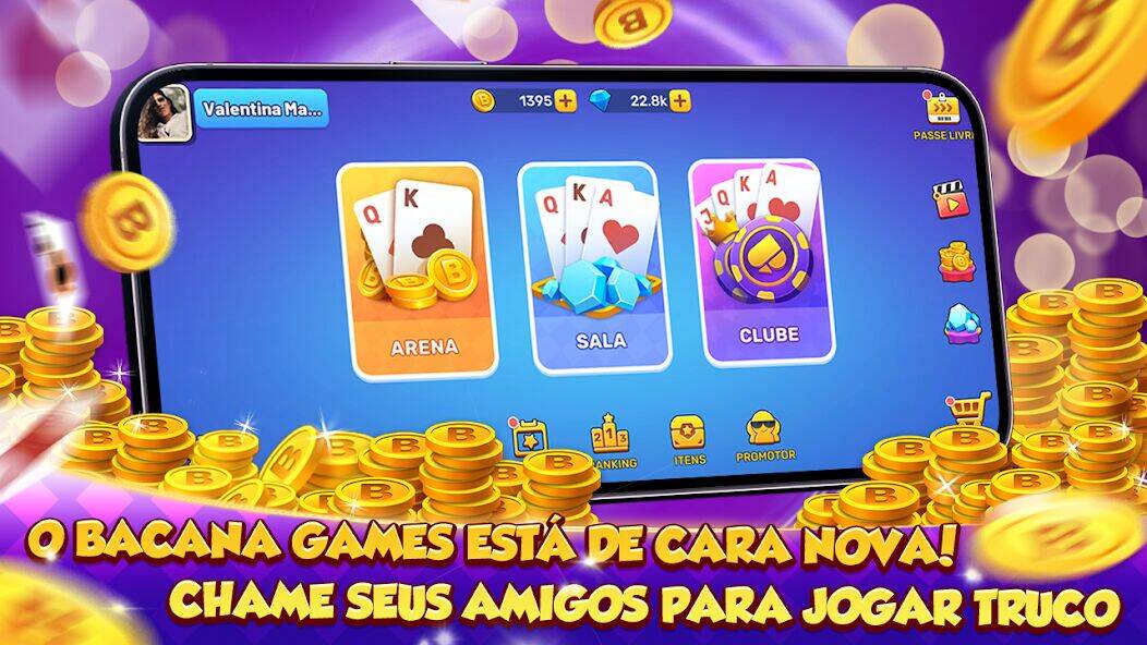 Скачать взломанную Bacana Games-Truco, Buraco e+ [Мод меню] MOD apk на Андроид