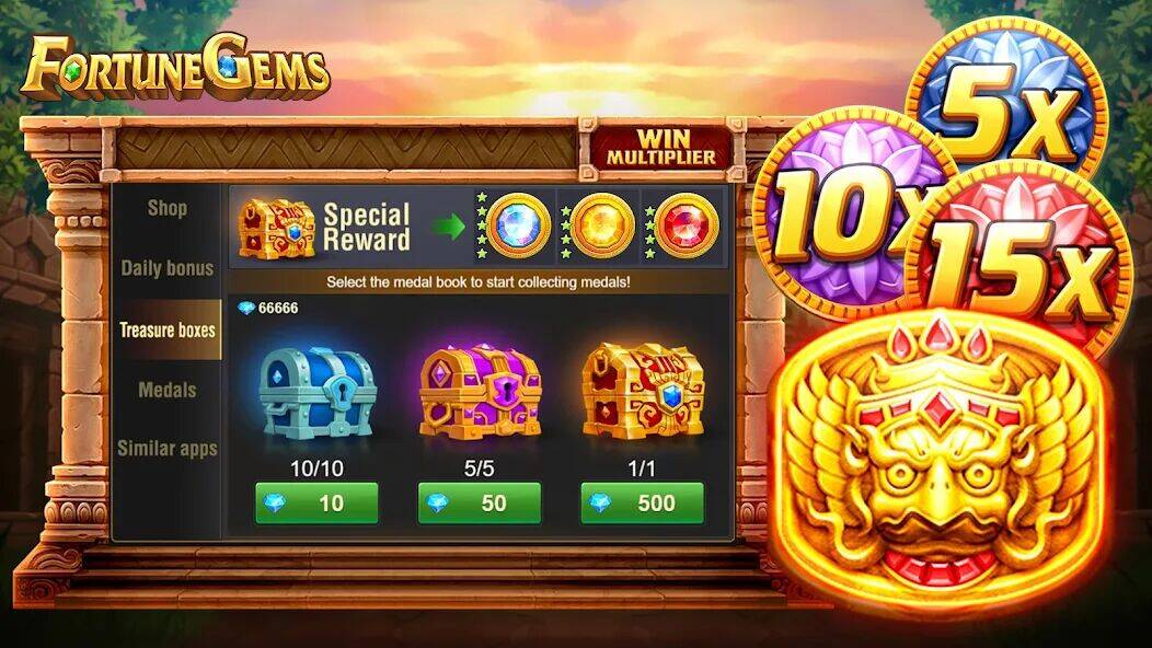 Скачать взломанную Slot Fortune Gems - TaDa Games [Много денег] MOD apk на Андроид