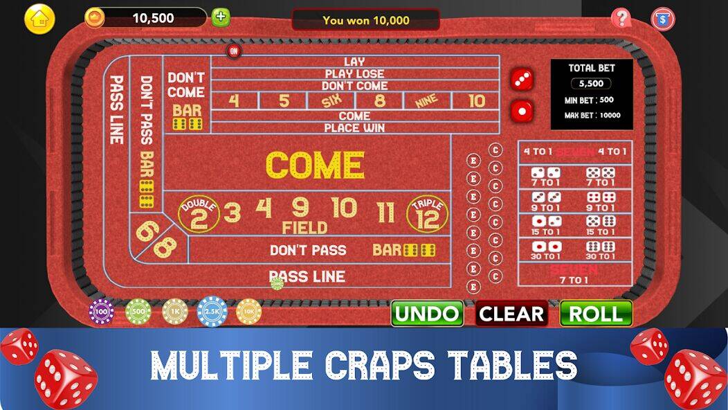 Скачать взломанную Craps - Casino Craps Trainer [Много монет] MOD apk на Андроид
