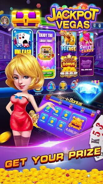 Скачать взломанную Jackpot Vegas casino slots! [Много денег] MOD apk на Андроид