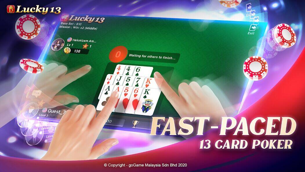 Скачать взломанную Lucky 13: 13 Poker Puzzle [Бесплатные покупки] MOD apk на Андроид