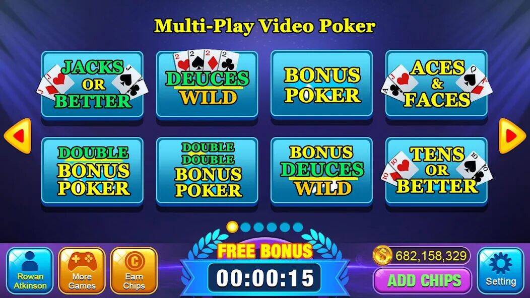 Скачать взломанную Video Poker Games - Multi Hand [Много денег] MOD apk на Андроид