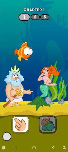Скачать взломанную Neptune vs Mermaid: Fish Prank [Бесплатные покупки] MOD apk на Андроид
