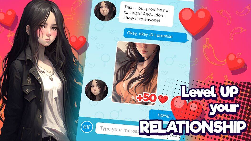 Скачать взломанную Anime Girlfriend - AI Chat [Много монет] MOD apk на Андроид