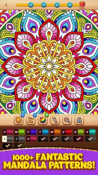 Скачать взломанную Cross Stitch Coloring Mandala [Мод меню] MOD apk на Андроид