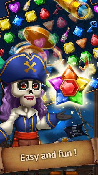Скачать взломанную Jewels Ghost Ship: jewel games [Бесплатные покупки] MOD apk на Андроид