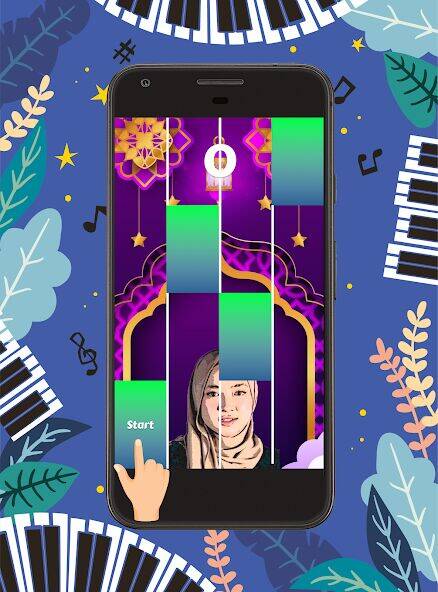 Скачать взломанную Nissa Sabyan Piano Tiles Game [Много монет] MOD apk на Андроид