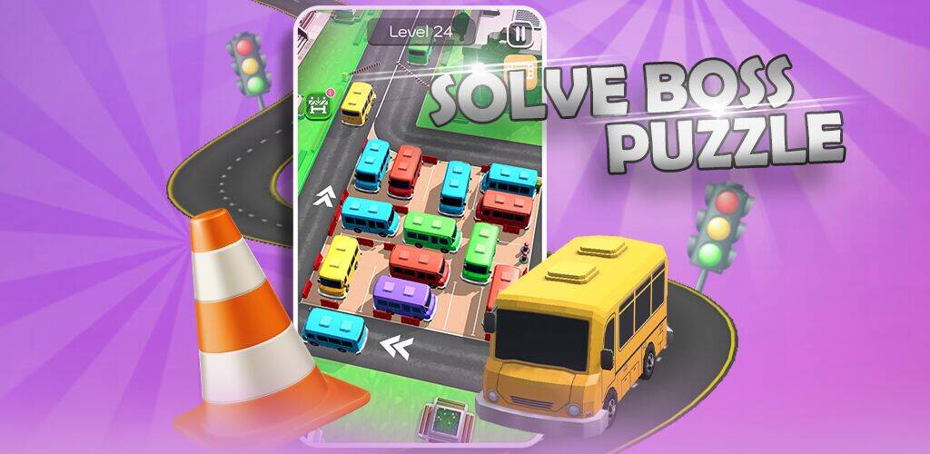 Скачать взломанную Parking Jam Bus Parking Games [Бесплатные покупки] MOD apk на Андроид