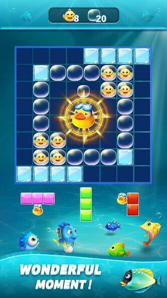 Скачать взломанную Block Ocean 1010 Puzzle Games [Бесплатные покупки] MOD apk на Андроид