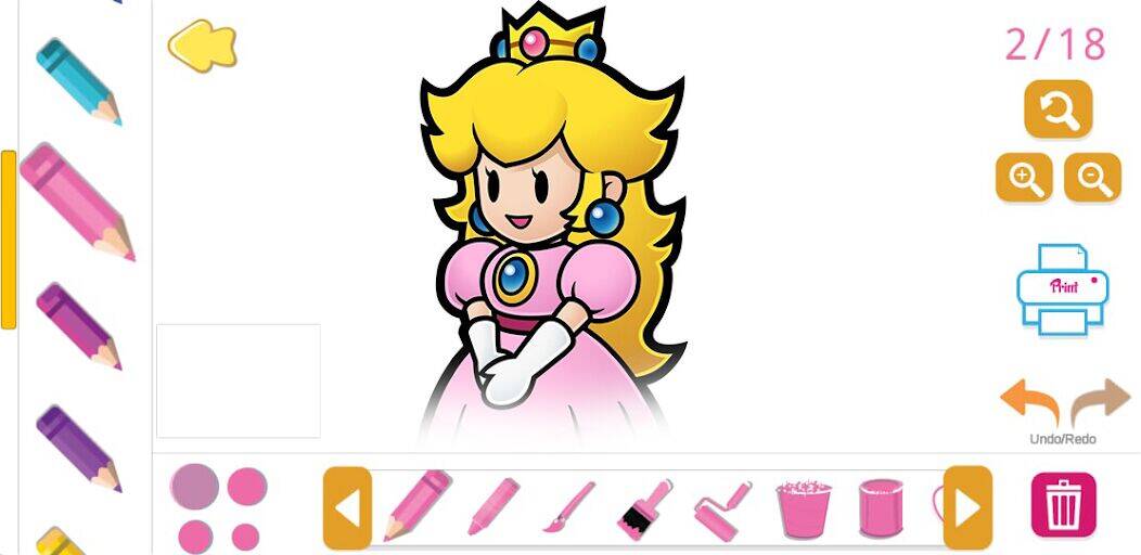 Скачать взломанную Princess Peach Paint Coloring [Много монет] MOD apk на Андроид