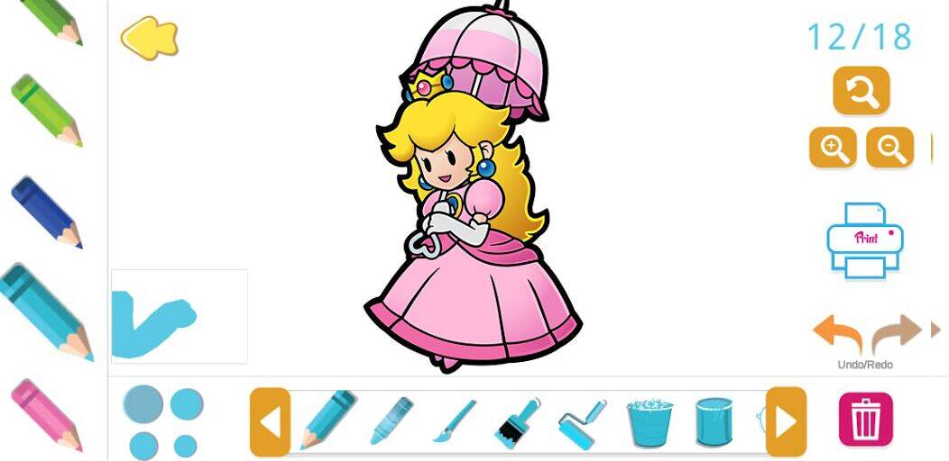 Скачать взломанную Princess Peach Paint Coloring [Много монет] MOD apk на Андроид
