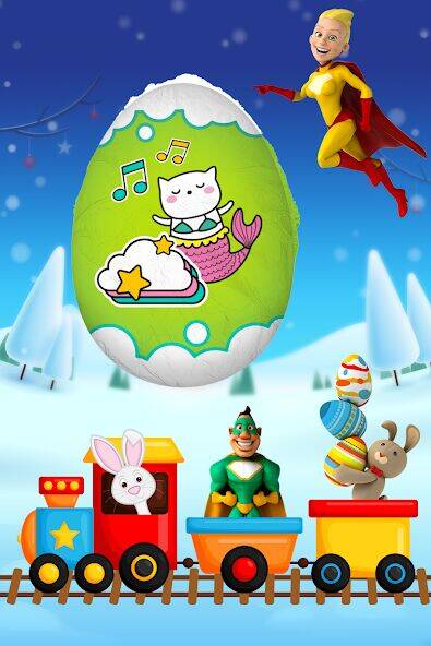 Скачать взломанную Яйца-сюрпризы - детские игры [Много денег] MOD apk на Андроид
