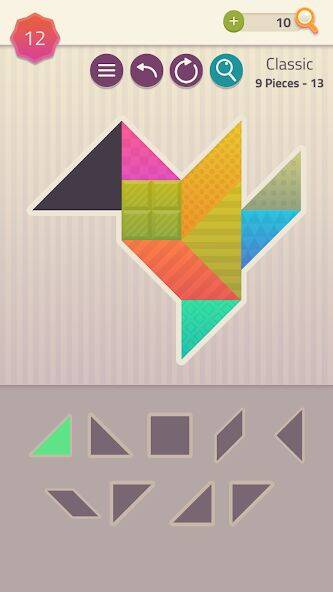 Скачать взломанную Polygrams - Tangram Puzzles [Много монет] MOD apk на Андроид