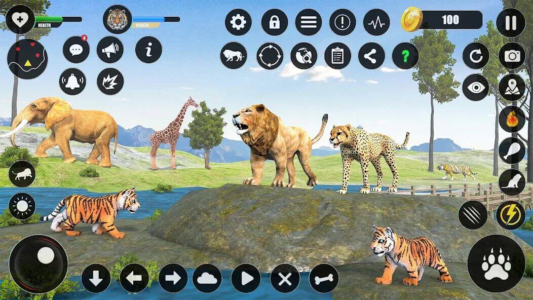 Скачать взломанную Tiger Simulator Animal Games [Бесплатные покупки] MOD apk на Андроид