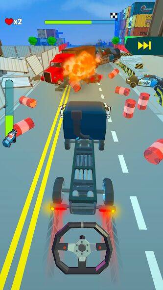 Скачать взломанную Crazy Rush 3D - Уличные Гонки [Мод меню] MOD apk на Андроид