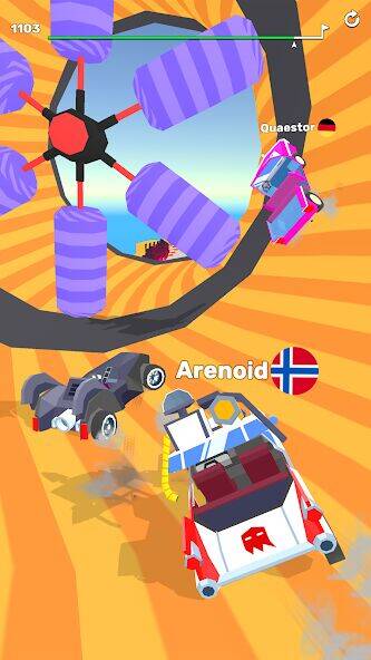 Скачать взломанную Ramp Racing 3D — Гонки и трюки [Много монет] MOD apk на Андроид