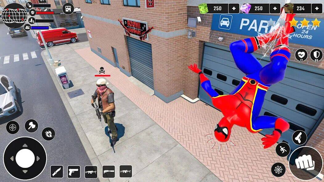 Скачать взломанную Летающий супергерой: игры-паук [Много денег] MOD apk на Андроид