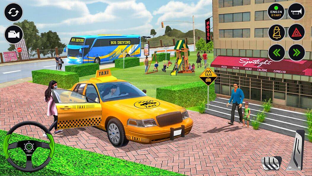 Скачать взломанную US Taxi Car Driving Simulator [Бесплатные покупки] MOD apk на Андроид