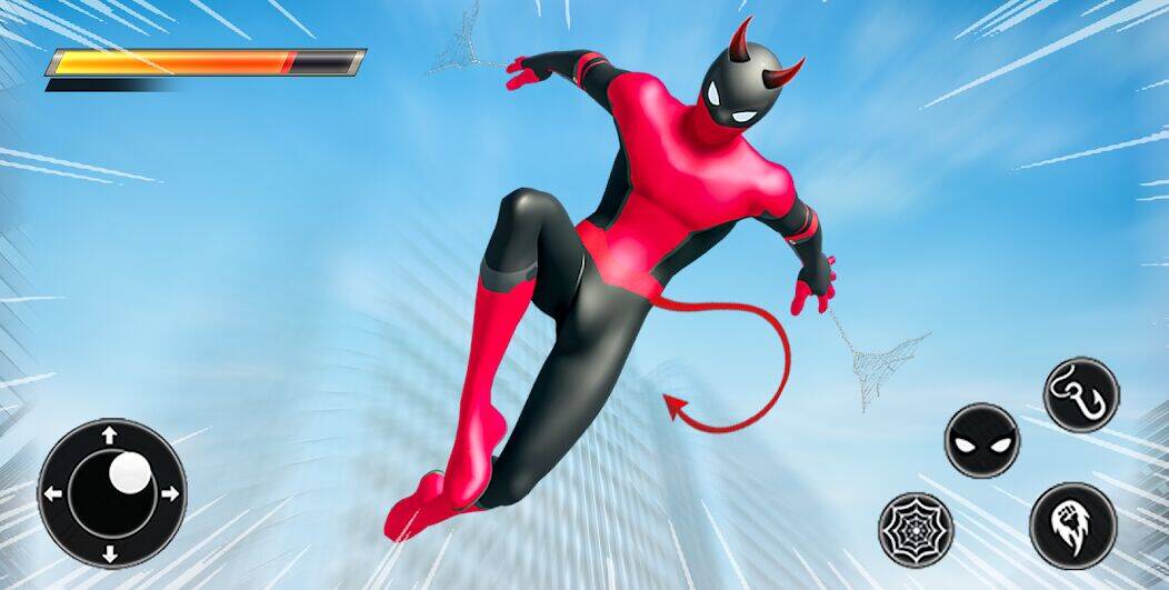 Скачать взломанную Spider Rope Hero - Flying Hero [Мод меню] MOD apk на Андроид