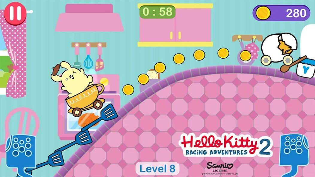 Скачать взломанную Игры Hello Kitty - машина игра [Много монет] MOD apk на Андроид
