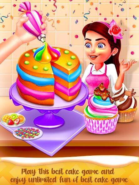 Скачать взломанную Cake Maker Cooking Cake Games [Много монет] MOD apk на Андроид