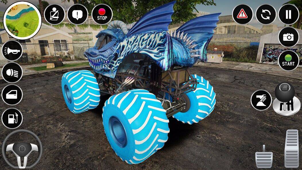 Скачать взломанную 4x4 Monster Truck Stunt Games [Мод меню] MOD apk на Андроид