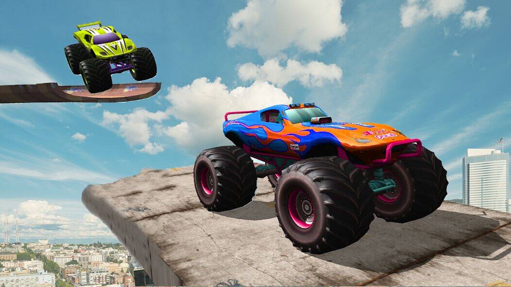 Скачать взломанную Monster Truck Stunt : Car Game [Много монет] MOD apk на Андроид