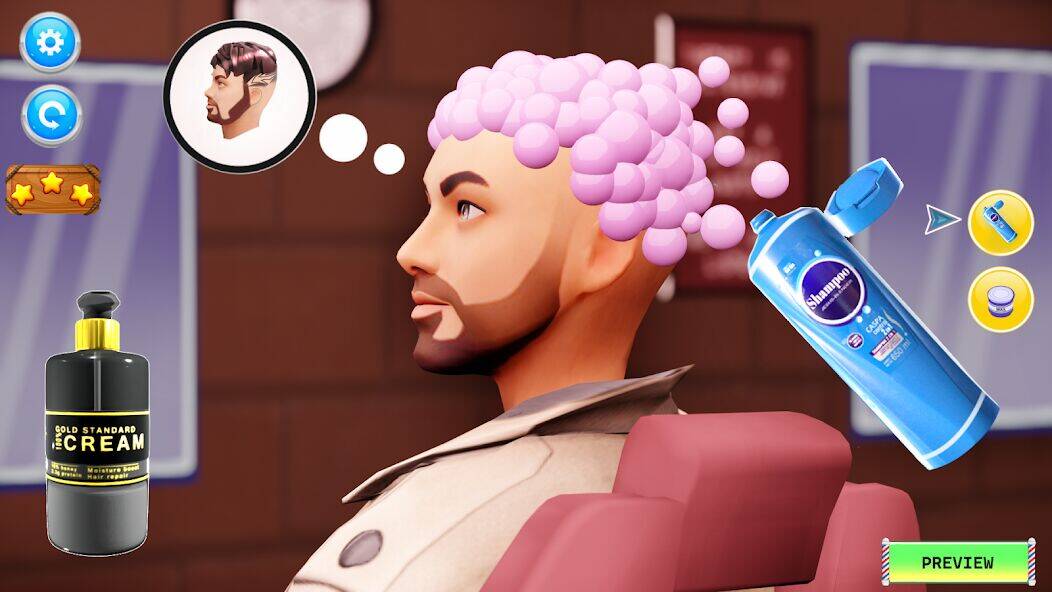 Скачать взломанную Barber Shop Hair Cut Sim Games [Бесплатные покупки] MOD apk на Андроид