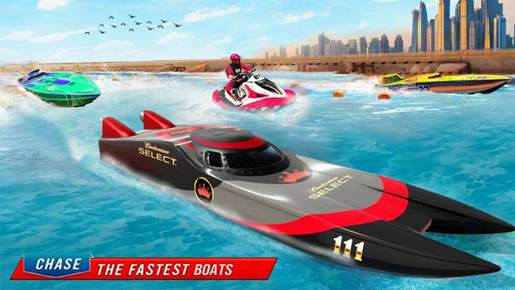 Скачать взломанную Jetski Boat racing: Boat Games [Бесплатные покупки] MOD apk на Андроид