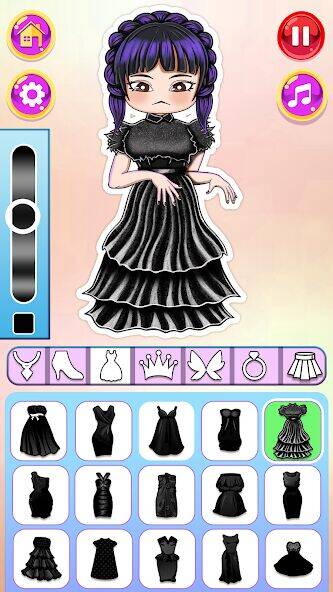 Скачать взломанную Chibi Doll Dress Up Girl Games [Бесплатные покупки] MOD apk на Андроид
