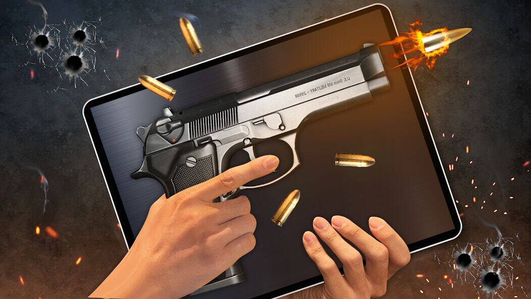 Скачать взломанную Gun Simulator 3D & Time Bomb [Много денег] MOD apk на Андроид