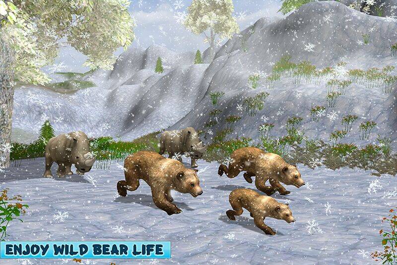 Скачать взломанную Семья Медведя Выживание [Много монет] MOD apk на Андроид