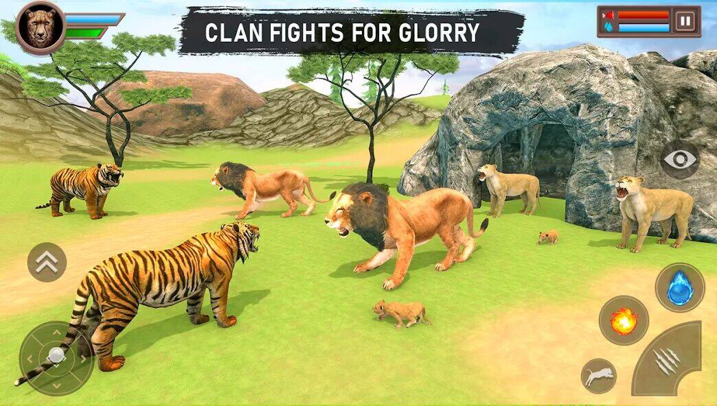 Скачать взломанную Lion Simulator - Lion Games [Много денег] MOD apk на Андроид