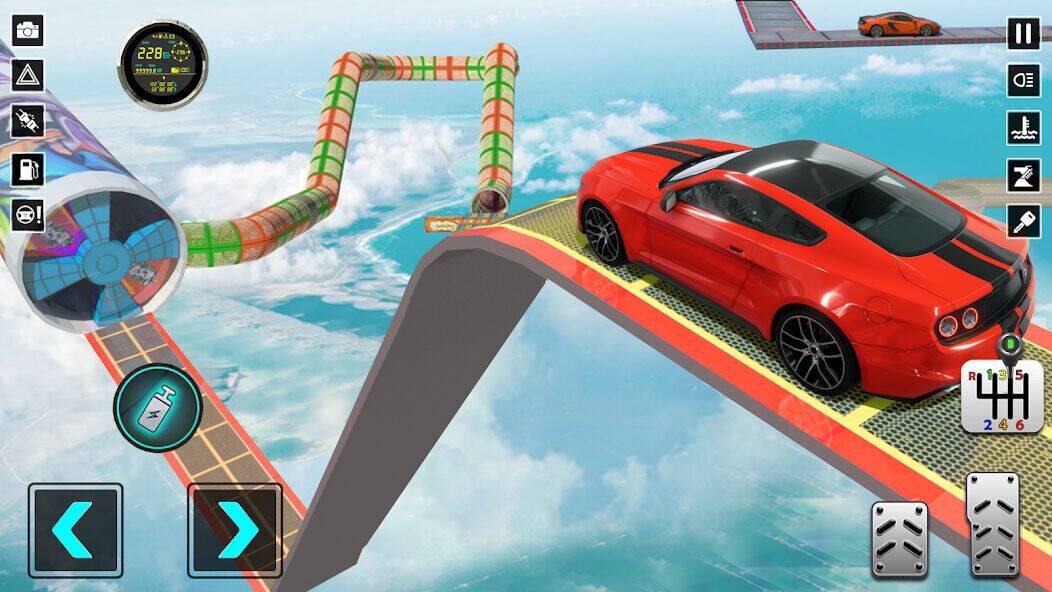 Скачать взломанную Ramp Car Game:Crazy Car Racing [Много монет] MOD apk на Андроид