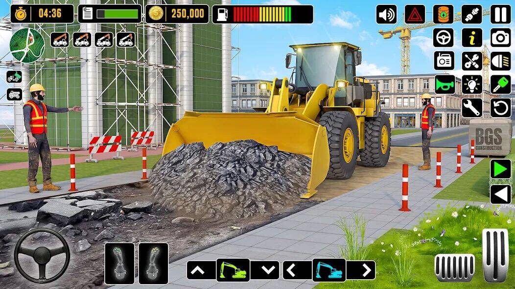 Скачать взломанную City Road Construction Games [Много монет] MOD apk на Андроид