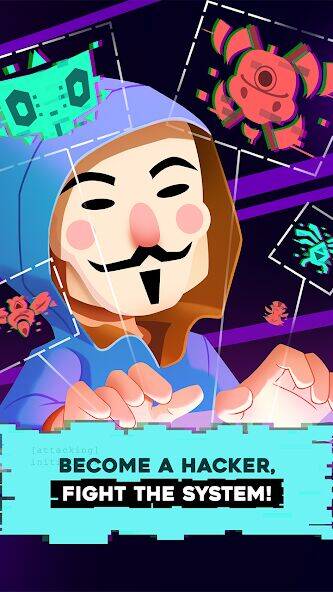 Скачать взломанную Hacking Hero: Hacker Clicker [Много денег] MOD apk на Андроид