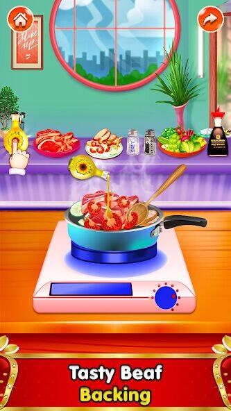 Скачать взломанную Китайская еда - кулинарные 3D- [Много денег] MOD apk на Андроид
