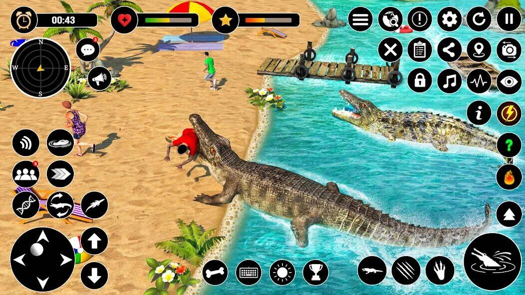 Скачать взломанную Animal Crocodile Attack Sim [Мод меню] MOD apk на Андроид