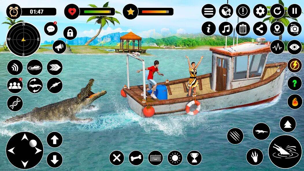 Скачать взломанную Animal Crocodile Attack Sim [Мод меню] MOD apk на Андроид